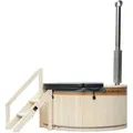 Produktbild: Hot Tub Mit Ofen Skandi Größe: M Whirlpool Outdoor Saunaofen Holz - Home Deluxe