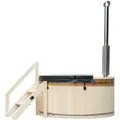 Produktbild: Hot Tub Mit Ofen Skandi Größe: M Whirlpool Outdoor Saunaofen Holz - Home Deluxe