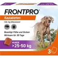 Produktbild: FRONTPRO 136 mg Kautabletten für Hunde 25 - 50 kg  3 St  PZN 18654305