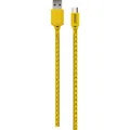 Produktbild: SCHWAIGER Ladekabel, Micro USB Sync Kabel flach, mit Maßband, 1,2 m, gelb