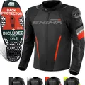 Produktbild: SHIMA SOLID Motorrad Jacke Herren mit Protektoren AIRFORCE Rückenprotektor Motorradjacke Sommer Schutzjacken Textiljacke Wasserdicht Powersports Protective Gear (Männer, Rot, Regular, 3XL)