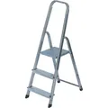 Produktbild: KRAUSE Trittleiter CORDA silberfarben 3 Sprossen | 41 cm x 125 cm