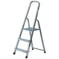 Produktbild: KRAUSE Stehleiter CORDA, 3 Stufen silberfarben 125 cm