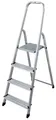 Produktbild: Krause CORDA Alu Stufen Stehleiter Haushaltsleiter 1 x 4 Stufen Höhe 1,50 m