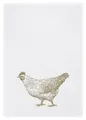 Produktbild: 17,30 Hamburg Geschirrtuch Huhn, Gold, (1-tlg), 50x70cm, Siebdruck