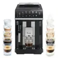 Produktbild: KKT KOLBE Pure Kaffeevollautomat mit Milchschaumdüse, ColdBrew, 2 Tassen Funktion, 7-stufiges Mahlwerk, Touchscreen, Schwarz Silber - Schwarz