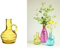 Produktbild: NaDeco Glasvase klein 'Lille', Höhe 10cm, Durchmesser 7 cm, viele Farben zur Auswahl | Glasflasche | Bunte Dekoflasche | Kleine Glas-Flaschen | Kleine Deko-Vasen | Deko-Blumenvase, Farbe:Gelb