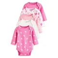 Produktbild: Next Langarmbody Langärmelige Babybodys 100 % Baumwolle, 5 Stk. (5-tlg) rosa 86-92 (18-24 Mon.)