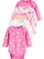 Produktbild: NEXT Baby Mädchen Standard Langärmelige Bodys 100% Baumwolle, 5 Stk. Pink Star 86-92