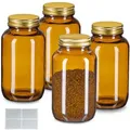 Produktbild: Relaxdays Braungläser 4er Set 400ml Braun,Gold