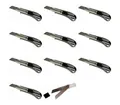 Produktbild: peveha24 Cuttermesser 10 Cuttermesser Alu 18mm + Abbrechklingen (10 Stück) im Köcher