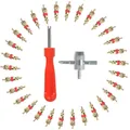 Produktbild: Reifenventilentferner Ventil, 102 Pcs Reifenventil Kern Werkzeug Set mit Dopp...