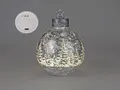 Produktbild: Formano Dekokugel Silber Frosty 30cm mit LED Licht & Timer Beleuchtete Glaskugel