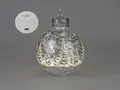 Produktbild: Deko-Kugel Silber- Frosty 29cm mit LED Licht Timer Beleuchtete Glaskugel