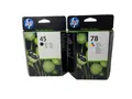 Produktbild: 2er Orig. HP 45 + 78 Set Satz 51645AE BK + C6578A Black Tricolor Tintenpatronen