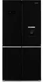 Produktbild: Sharp SJ-NFA35IHDBD-EU Side-by-Side Kombination French Door, 84 cm breit, 487 L, NoFrost, Twist-Ice-Maker, Wasserspender, AdvancedFresh, matt schwarz