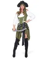 Produktbild: Generique - Verführerische Piratin Seeräuberin Damenkostüm grün S