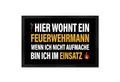 Produktbild: speecheese Fußmatte Hier wohnt ein Feuerwehrmann wenn ich nicht aufmache bin im Einsatz
