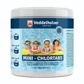 Produktbild: Veddelholzer 180 Mini Chlortabletten. Schnelllösliche Chlortabs für Pool, Aufstellpool, Planschbecken, Gartenpool, Kinderpools & Whirlpool Wasserpflege. Pool Zubehör Poolreinigung & Desinfektion