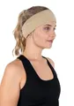 Produktbild: Premium Sportstirnband – Feuchtigkeitsableitendes, Rutschfestes Stirnband für Männer und Frauen. Ideal für Fitnes, Laufen, Radfahren und Yoga, Farbe: Beige