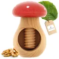 Produktbild: HOFMEISTER Pilz Nussknacker aus Buchenholz, handgefertigt in Europa, knackt Jede Nuss mit wenig Stärke, ideal für Kinder, Nussschalen bleiben im Cracker