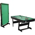 Produktbild: Cougar Hustle XL Billardtisch 6ft in Schwarz / grün | Pooltisch klappbar inkl. Zubehör | Tischbillard für Kinder und Erwachsene | Indoor Pool / ... - Schwarz