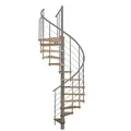 Produktbild: Minka Spindeltreppe Venezia Smart 38 - 305,5cm Geschosshöhe Buche Grau 120cm Durchmesser