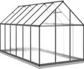 Produktbild: vidaXL Gewächshaus mit Fundamentrahmen Anthrazit 334x169x202 cm Alu