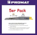 Produktbild: 5er Pack PROMAT Säbelsägeblatt S 1411DF 300mm 19mm Holz mit Nägeln / Kunststoff