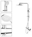 Produktbild: Keuco Thermostat-Brausearmatur Set komplett mit Kopfbrause, verchromt, 1 Stk.
