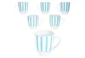 Produktbild: MamboCat Becher Split türkis 6er Set Kaffeebecher 300ml Porzellan-Tasse 6 Personen, Porzellan