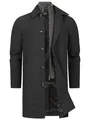 Produktbild: JEFF Herren JFTyler Klassischer Herrenmantel mit Strickeinsatz | Winterjacke Mantel für Männer Charcoal Mix, XXL