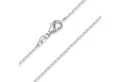 Produktbild: Materia Silberkette Damen Mädchen Silber Ankerkette gewalzt 1mm K97, 925 Sterling Silber, rhodiniert