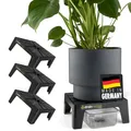 Produktbild: DrainMaster® Blumentopf Untersetzer 24x24cm - 3er Set inkl. Ablaufwannen - Pflanzuntersetzer eckig Blumen Pflanzen Drainage Indoor/Outdoor - Ideales Zubehör für Growzelt - Made in Germany