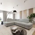 Produktbild: Masseno Ecksofa AVISE Q L-S mit Schlaffunktion L-Form, Sofa mit Bettkasten, Wohnzimmersofa, Couch, Soffa, Bettsofa, Couchgarnitur- Hellgrau, QUELLE 83