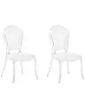 Produktbild: Barock Stuhl Kunststoff 2er Set transparent 2er Set stapelbar Vermont