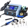 Produktbild: Lötstation, Preciva 992D+ Heißluftlötstation 750W Entlötstation Repairing-Station Heißluft Station Profi 2 in 1 Lötstation Lötkolben 200-480℃