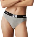 Produktbild: Calvin Klein Damen String Thong Unterwäsche, Grau (Grey Heather), L