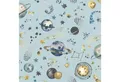 Produktbild: Rasch Vliestapete 300949 Tapete Kinderzimmer 53 x 1005 cm Rasch Kids World Blau Gold