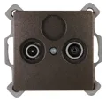 Produktbild: Kopp Paris Antennensteckdose, TV/RF, Einzel- und Durchgangsdose für Kabelfernsehen, Einzel- und Gemeinschaftsanlagen, IP20, palisander-braun, 921326087