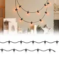 Produktbild: Lichterkette 10 Glühbirnen Flammen Effekt Deko Weihnachtsbeleuchtung Außen 360cm