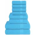 Produktbild: vidaXL 8-tlg. Handtuch-Set FROGN Türkis 360 g/m2