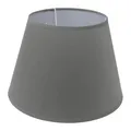 Produktbild: Lampenschirm für Steh- Tischlampen E27/E 14 olivgrün Stoffschirm rund H22.5 cm (grau)