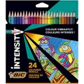 Produktbild: BIC Intensity Buntstifte, Dreikant-Malstifte, Farbstifte zum Malen in 24 Farben, im Karton Etui, Bruchsichere Mine & ohne Holz