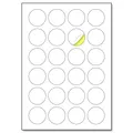 Produktbild: 40mm, 25 Blatt, A4 Runde Aufkleber Etiketten Selbstklebend Bedruckbar - 24 Stück pro Blatt