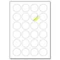 Produktbild: 40mm, 25 Blatt, A4 Runde Aufkleber Etiketten Selbstklebend Bedruckbar  24 Stü...