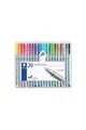 Produktbild: STAEDTLER triplus Fineliner, dreikant, Set mit 20 brillanten Farben + triplus color Set mit 20 brillanten Filzstiften, hohe Qualität - kindgerecht DIN EN-71