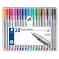 Produktbild: Staedtler Triplus Fineliner Voll Range Kiste Set 20 Verschiedene Farben 334 SB20