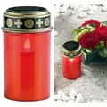 Produktbild: PEARL Grableuchte: Solar-LED-Grablicht mit Dauerlicht, rot