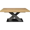 Produktbild: Mäusbacher Komfort 2.0 Esstisch Holzwerkstoff X-Form Ausziehbar - Graphit/Schwarzstahl
